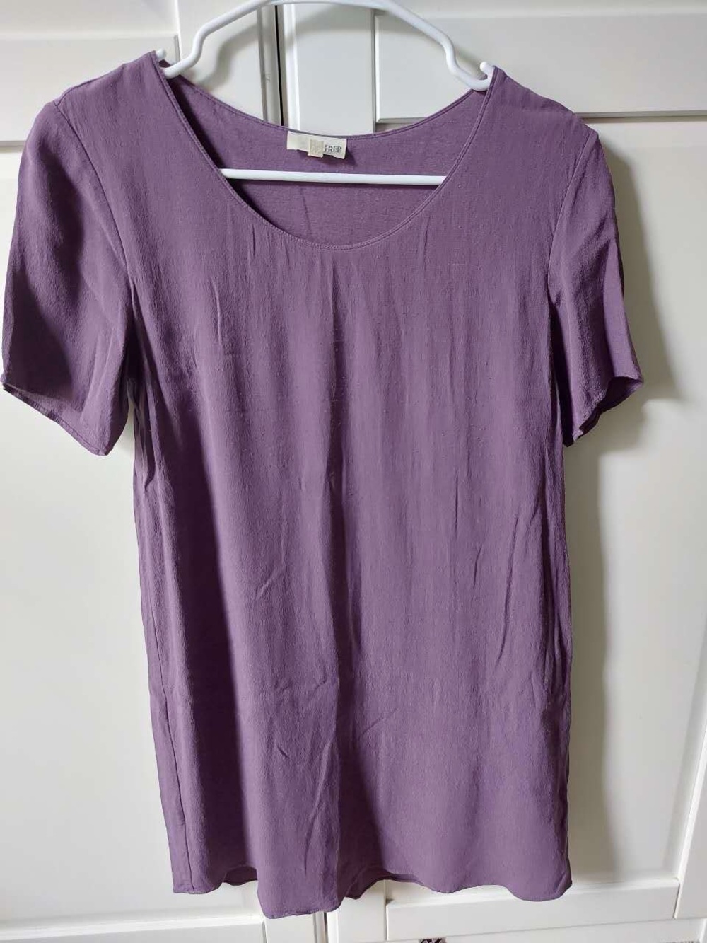 Aritzia Wilfred purple short sleeve dress